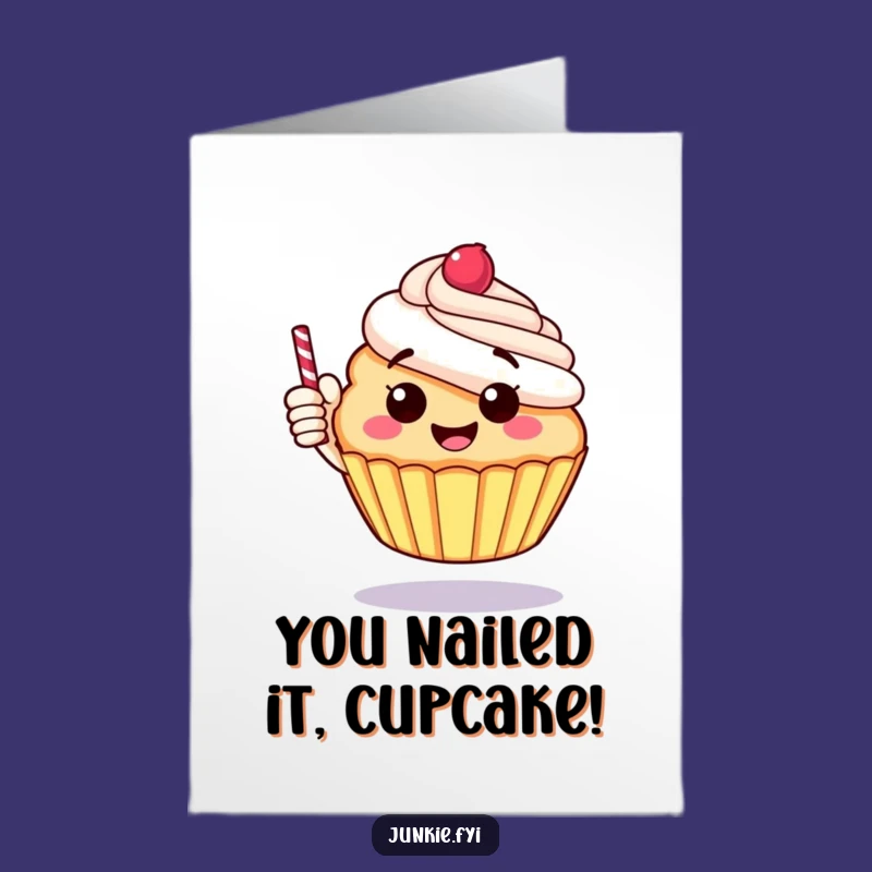 Cupcake Champion Free Printable Congrats Card - Yay Downloadable Celebration!