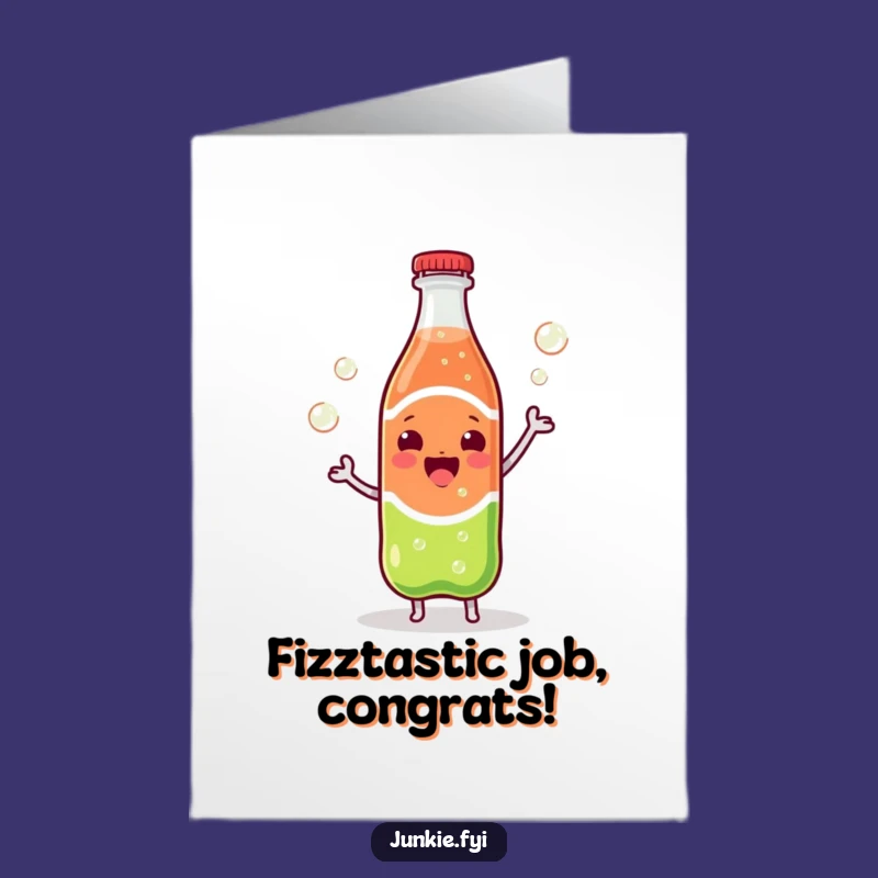 Free Printable Congrats Card: Dancing Kawaii Soda for a Fizzy, Humorous Downloadable Gift