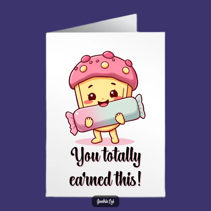 Free Printable Congrats Card: Foodie & Giant Candy Bar - Humorous Download