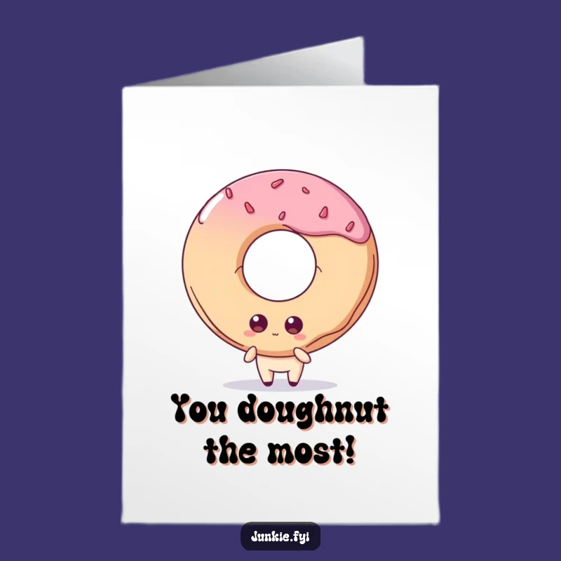 Free Printable Congrats Card: Foodie & Giant Donut - Humorous Downloadable Celebration
