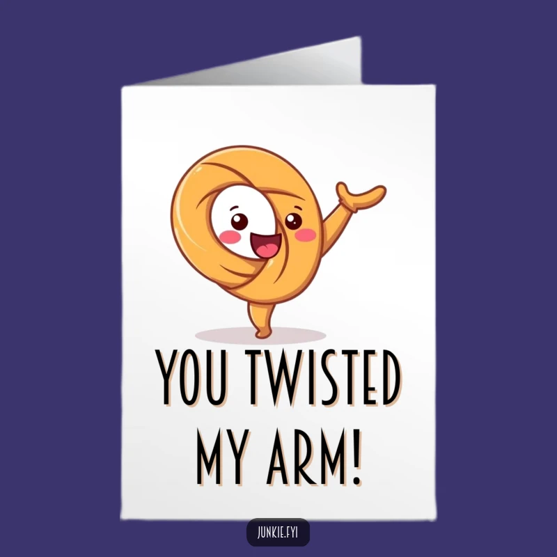 Free Printable Congratulations Card: Pretzel Acrobat Fun Downloadable Gift