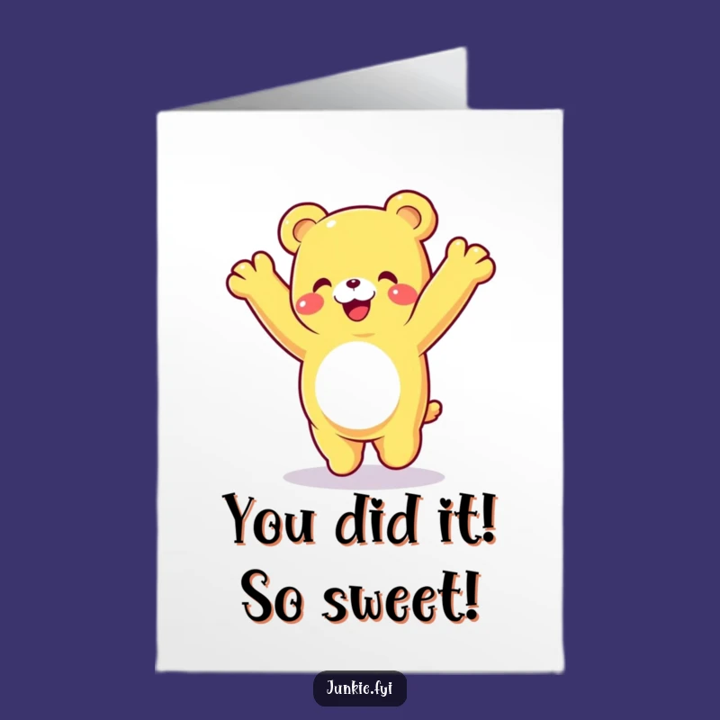 Free Printable Gummy Bear Congrats Card: Cartwheel Celebration Downloadable Joy
