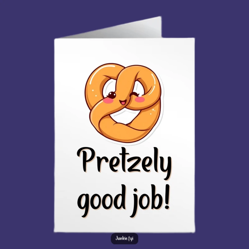 Free Printable Congrats Card: Twisted Kawaii Pretzel for a Fun, Humorous Downloadable Gift