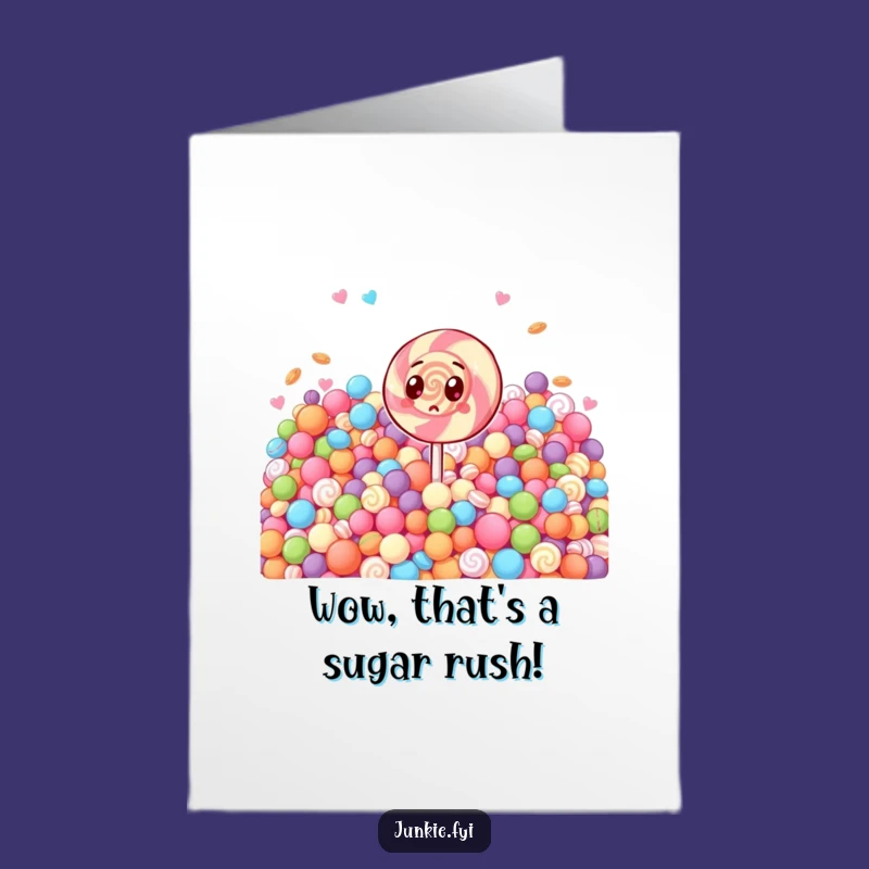 Hilarious Free Printable Congrats Card: Shocked Lollipop Greets Your Sweet Success!