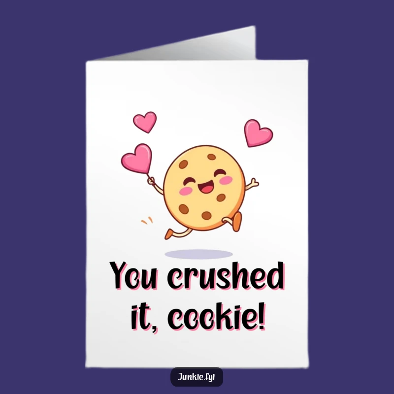 Free Printable Congrats Card: Cookie's Sweet Kick for Your Success - Downloadable Gift