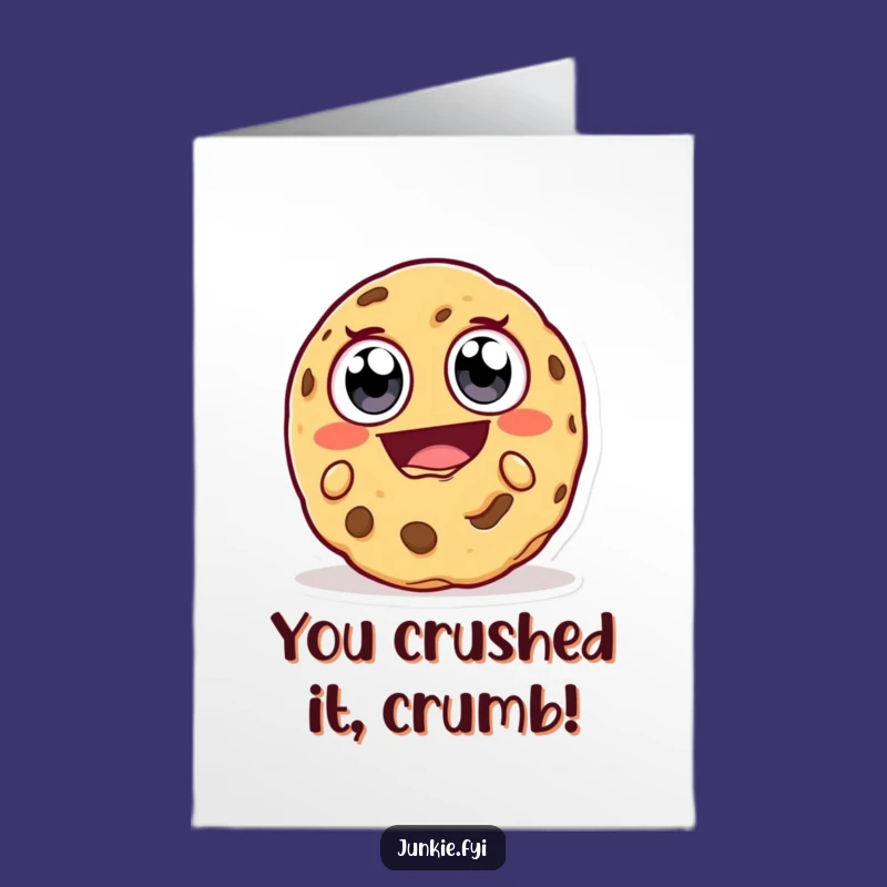 Free Printable Congrats Card: Cookie Bite Funny Downloadable Gift for Sweet Success