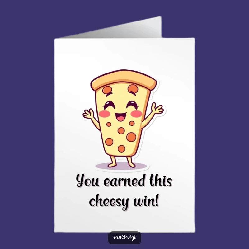 Free Printable Pizza Slice Congratulations Card - Funny Downloadable Gift for Winning Big!