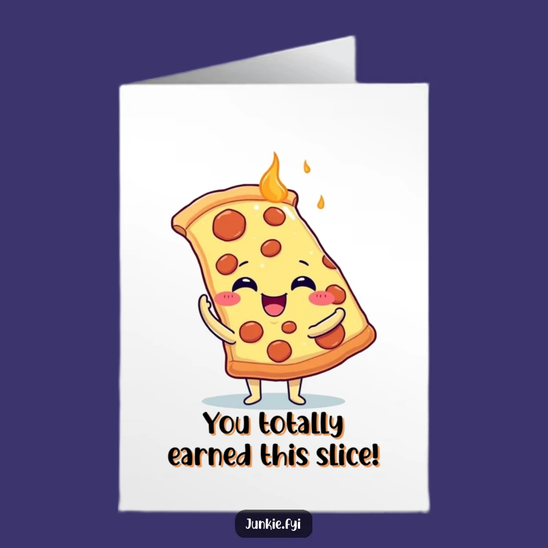 Free Printable Congrats Card: Pizza Food Character Hug - Downloadable Celebration!
