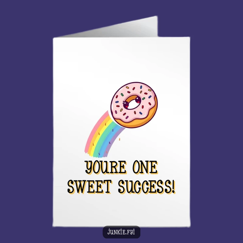 Free Printable Congrats Card: Donut Rainbow Slide Downloadable Gift