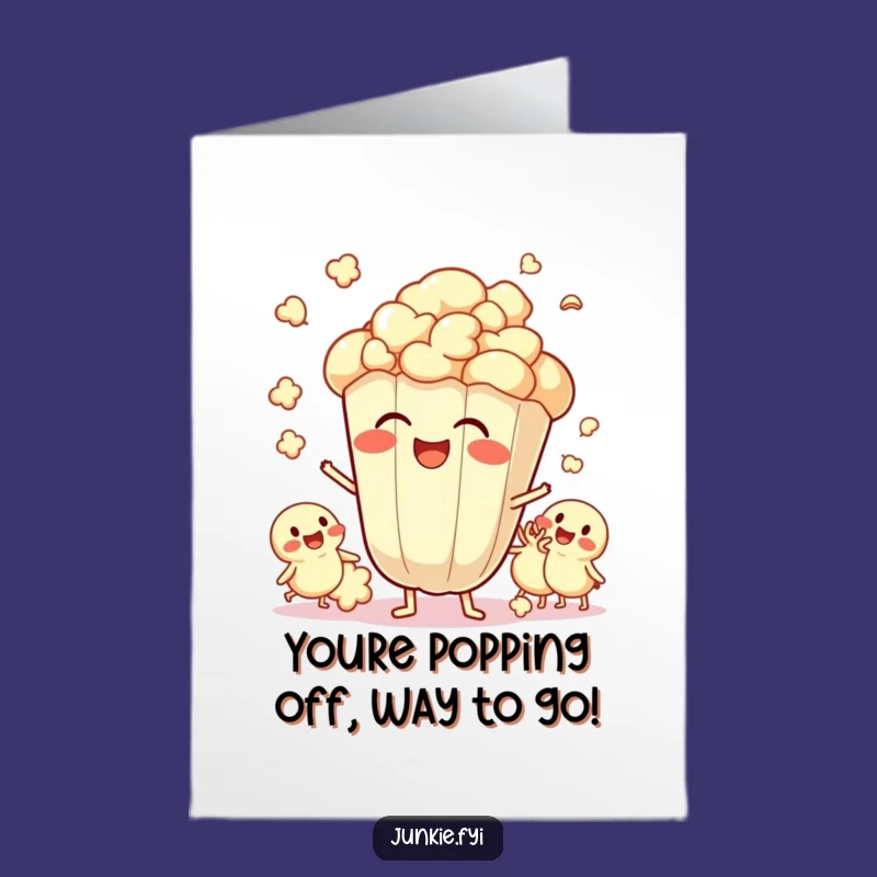 Free Printable Congrats Card: Popcorn kernel Pops with Excitement!