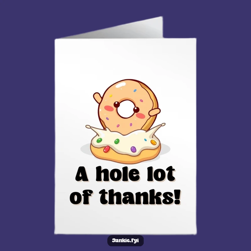 Free Printable Thank You Card: Sweet Donut Thanks Frosting Flip Greeting Card
