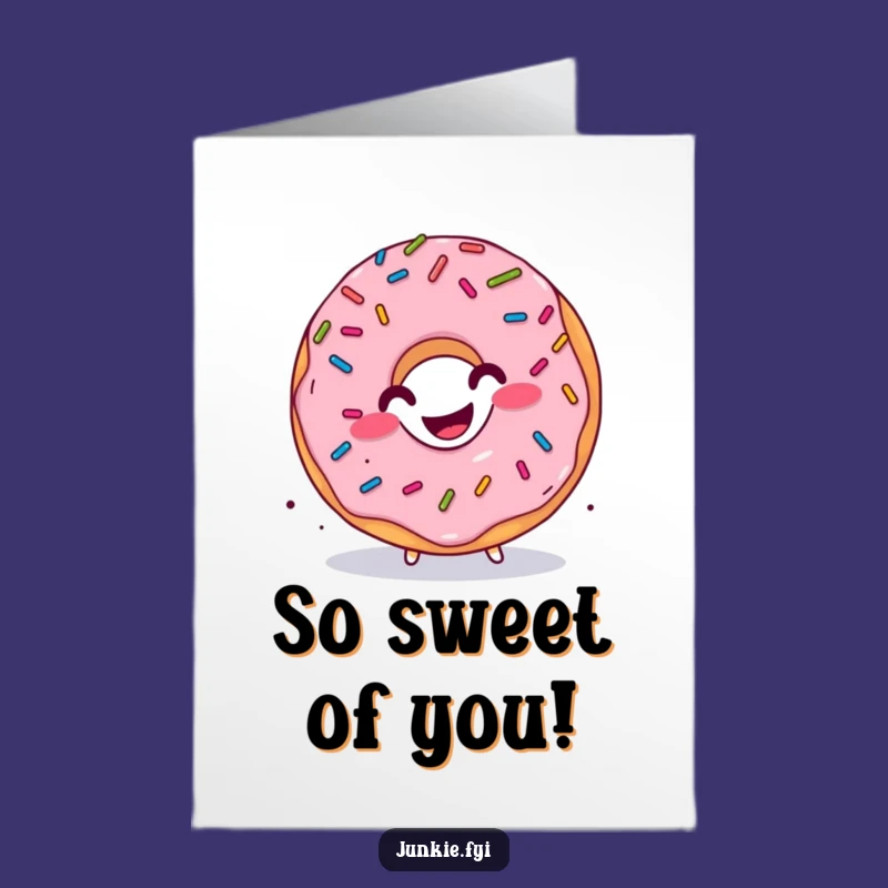 Free Printable Donut Thank You Card: Funny Wiggle Downloadable Gift for Gratitude