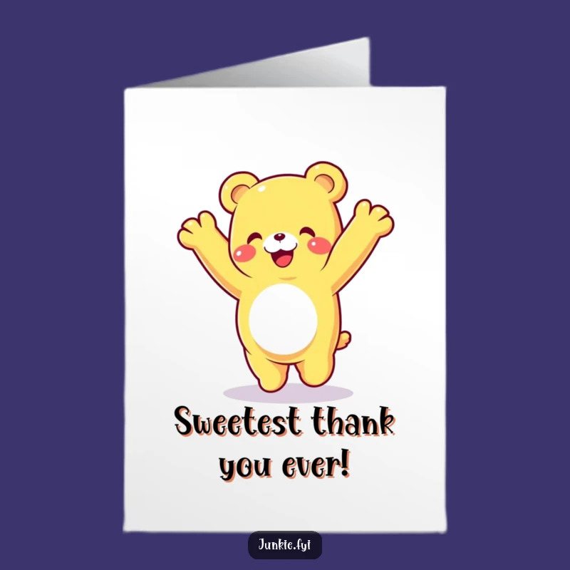 Free Printable Gummy Bear Thank You Card: Cartwheel Fun Downloadable Gratitude
