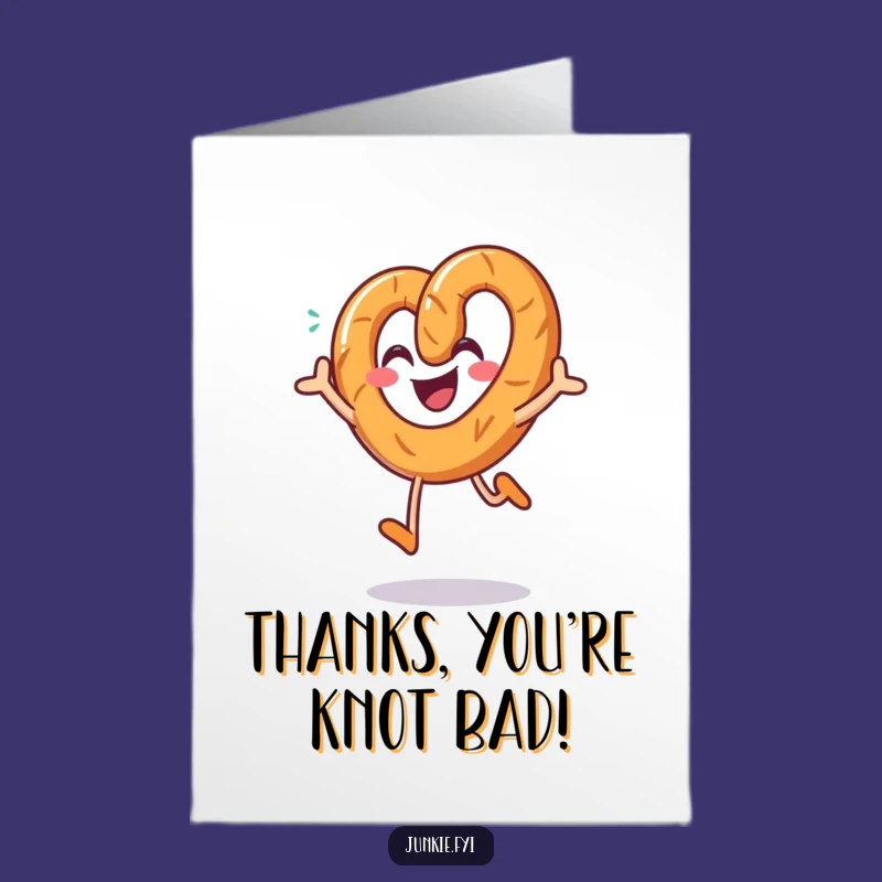 Free Printable Pretzel Thank You Card: Salty Jumps Downloadable Gratitude