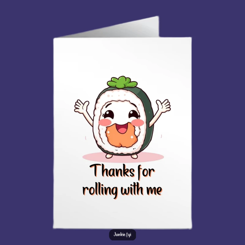 Free Printable Sushi Shimmy Thank You Card: Funny Downloadable Gesture!