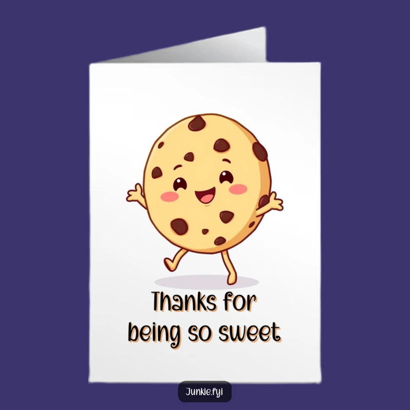 Free Printable Thank You Card: Cookie Dance - Humorous Downloadable Appreciation