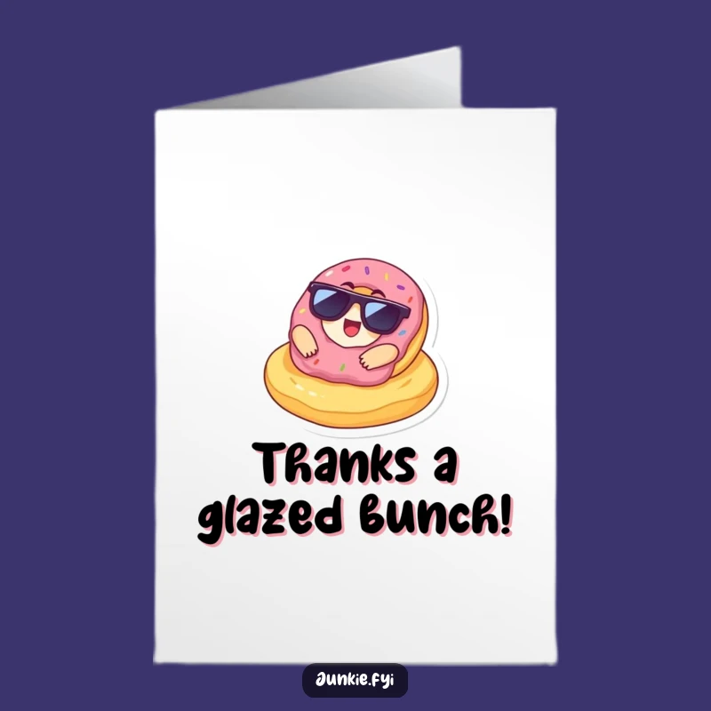 Free Printable Thank You Card: Cool Donut Lounging Thanks Downloadable