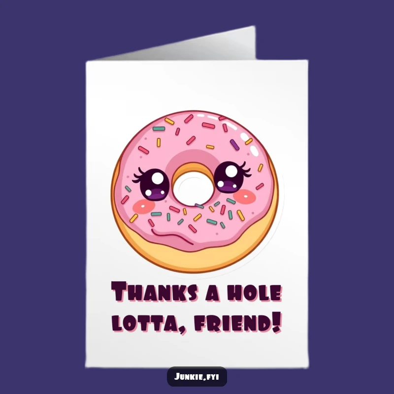 Free Printable Thank You Card: Funny Donut Gobbling Sprinkles, Sweet Downloadable Message