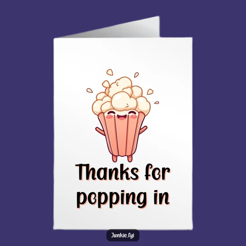 Free Printable Thank You Card: Popcorn Kernel Burst Funny Gift