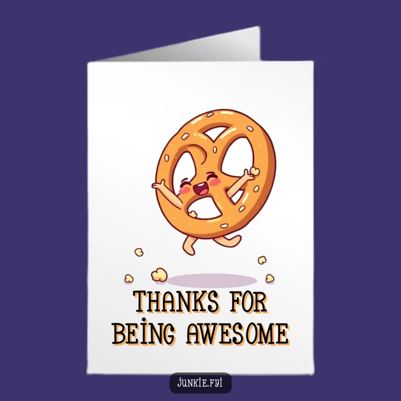 Free Printable Thank You Card: Pretzel Popcorn Cartwheel Thanks, Downloadable Card