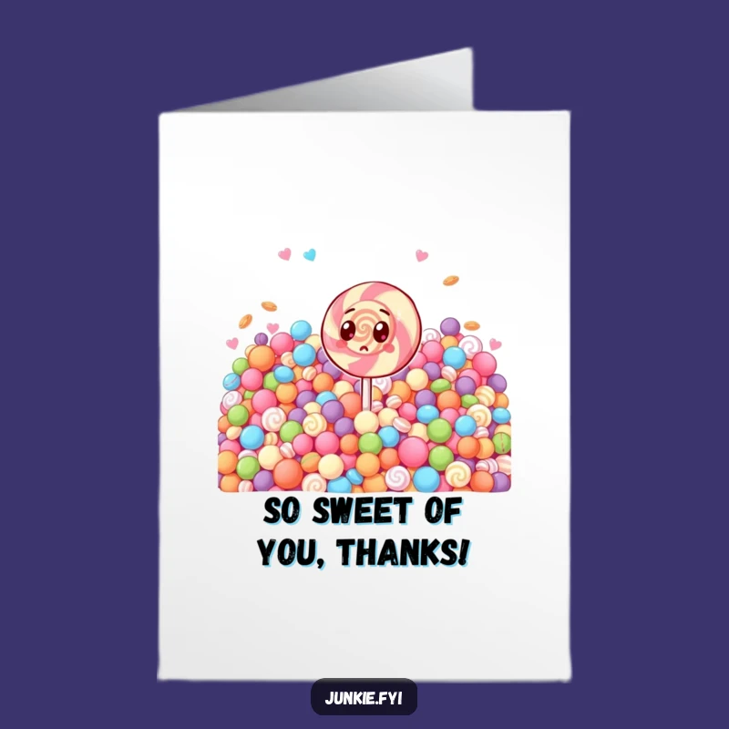 Funny Free Printable Thank You Card: Shocked Lollipop Overwhelmed By Your Kindness!