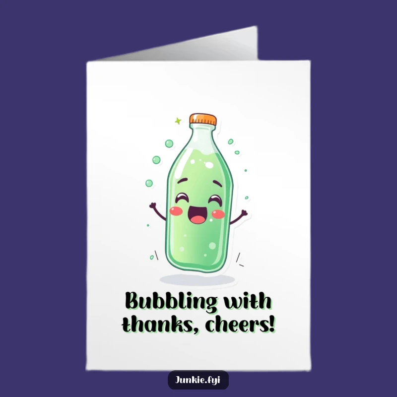 Funny Free Printable Thank You Card: Soda Bottle Overflowing With Gratitude!