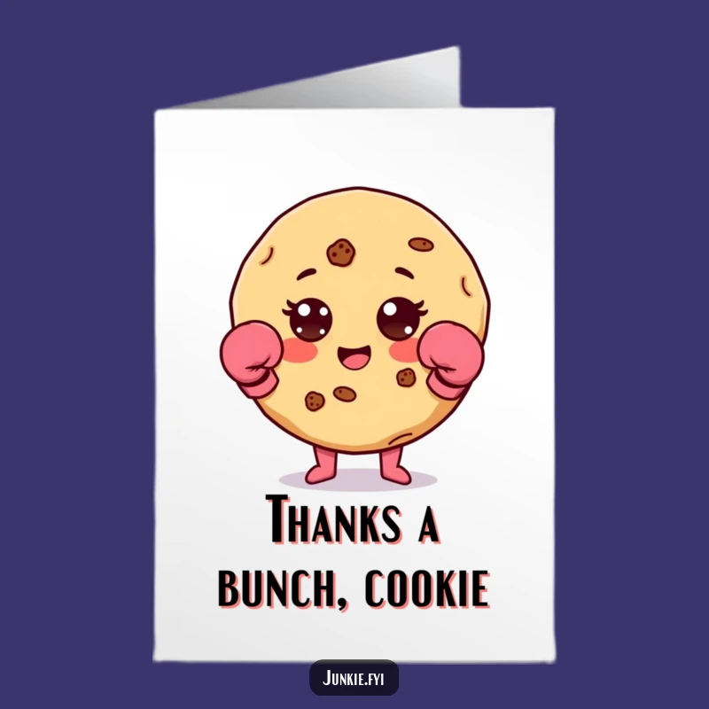 Thank You Cookie Boxer Free Printable Card - Sweet Downloadable Gift!