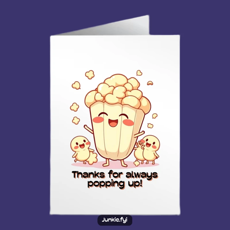 Funny Free Printable Thank You Card: Popcorn Kernel Thanks You!