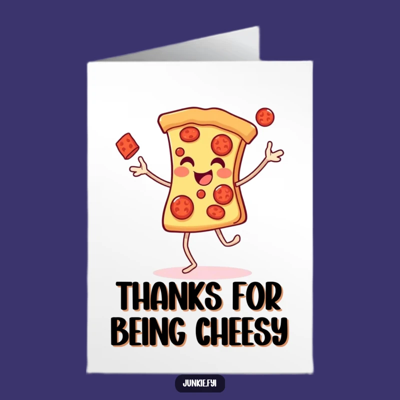 Free Printable Pizza Juggling Thank You Card: Funny Downloadable Grazie!
