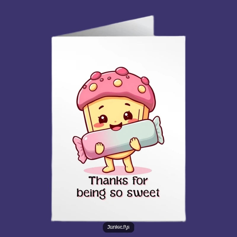 Free Printable Thank You Card: Foodie & Giant Candy Bar - Humorous Gratitude