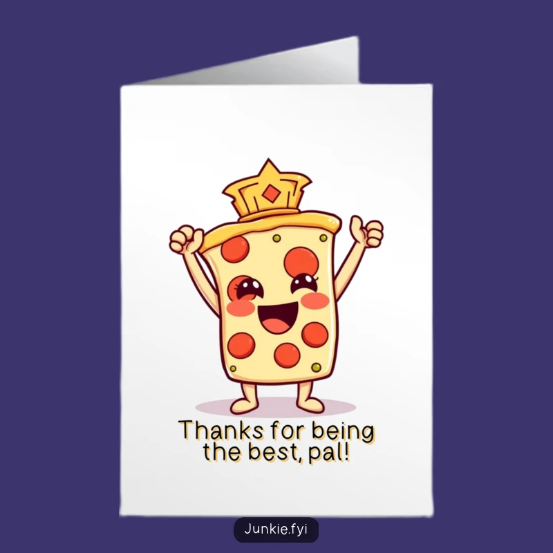 Funny Free Printable Thank You Card: Pizza Says Thanks with Pepperoni!