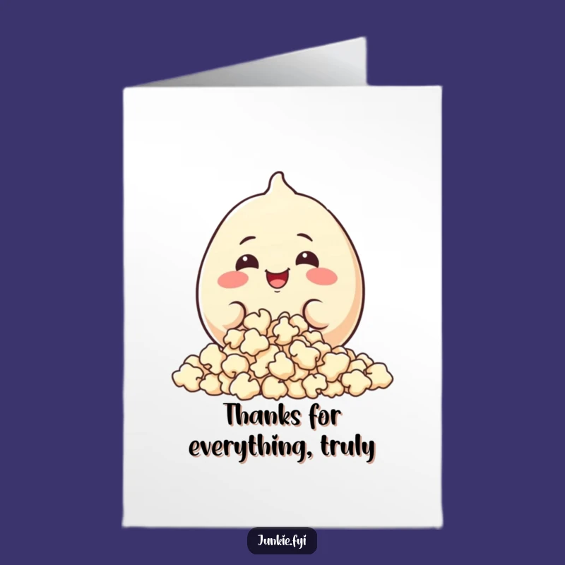 Funny Free Printable Thank You Card: Popcorn Eater - Downloadable Gratitude!