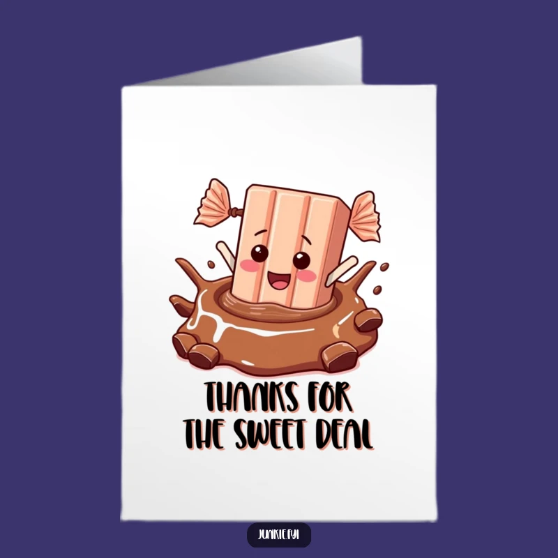 Free Printable Thank You Card: Giddy Candy Bar Chocolate Dip Funny Gift