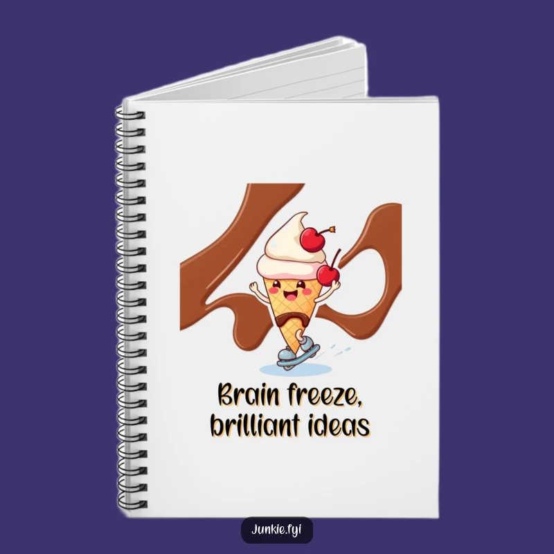 Funny Ice Cream Skating Notebook: Jot Down Sweet Ideas with Style