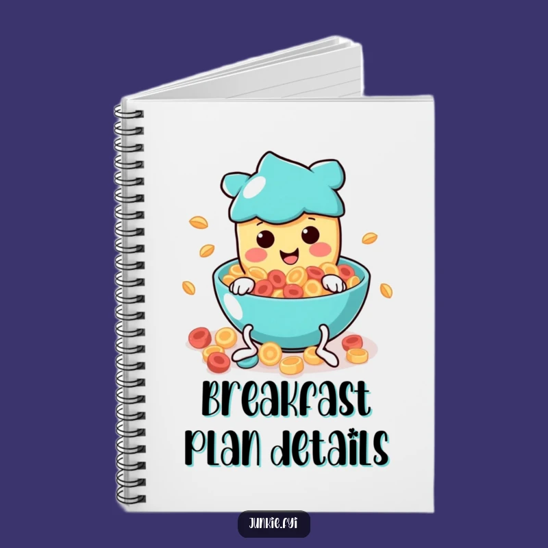 Funny Cereal Dive Notebook: Jot Down Ideas with a Cheerful Food Character, Ideal Funny Gift