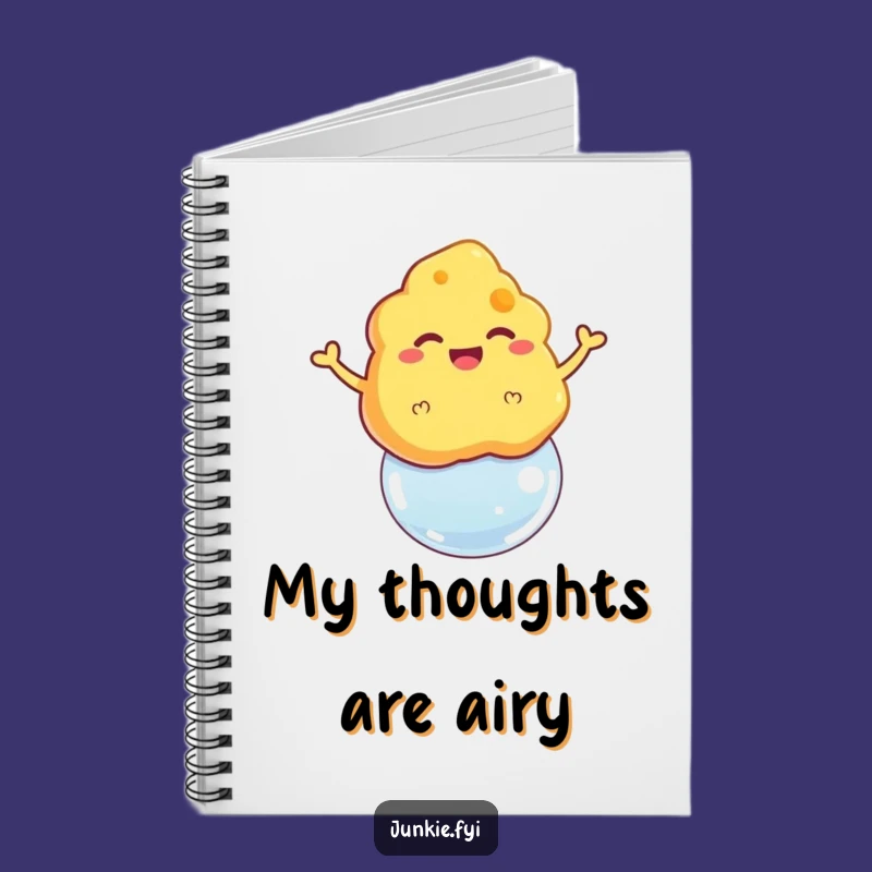 Funny Cheese Puff Bubble Notebook - Jot Down Snacks & Smiles Gift