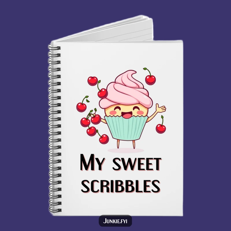 Funny Cupcake Notebook - Cheerful Juggler, Great Funny Gift for Notes