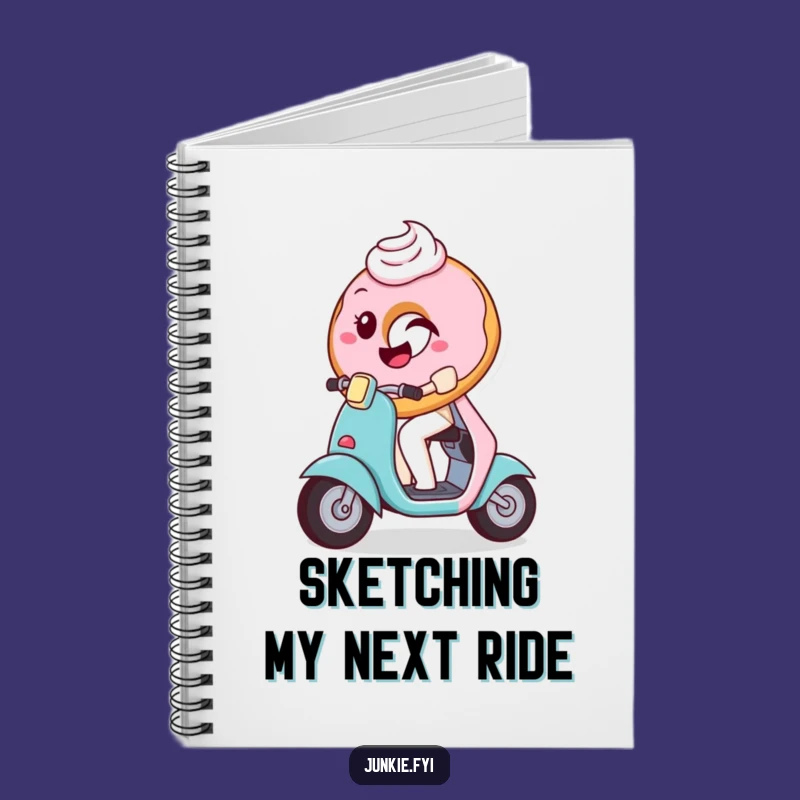 Funny Donut Scooter Notebook: Journal Pastry Character, Inspiring Humorous Gift for Writers!