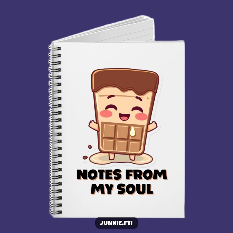 Funny Happy Chocolate Notebook - Jot Down Sweet Thoughts Gift
