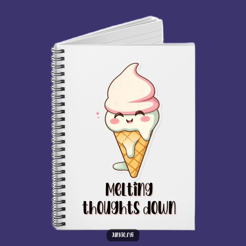 Funny Ice Cream Notebook: Jot Down Sweet Thoughts with This Cheerful Pad