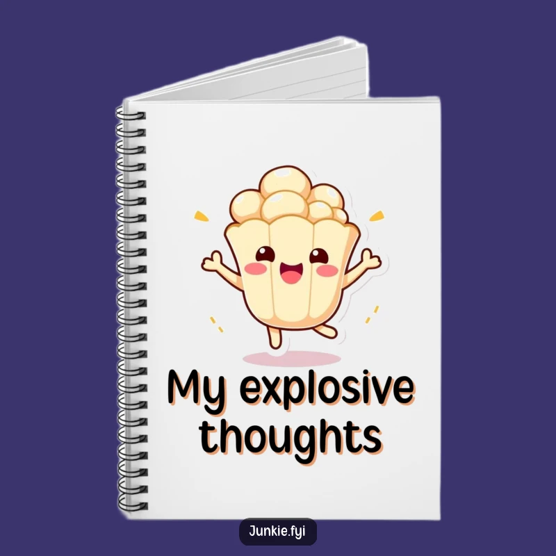 Funny Kawaii Popcorn Notebook: Energetic Notes & Ideas, Great Humorous Gift!