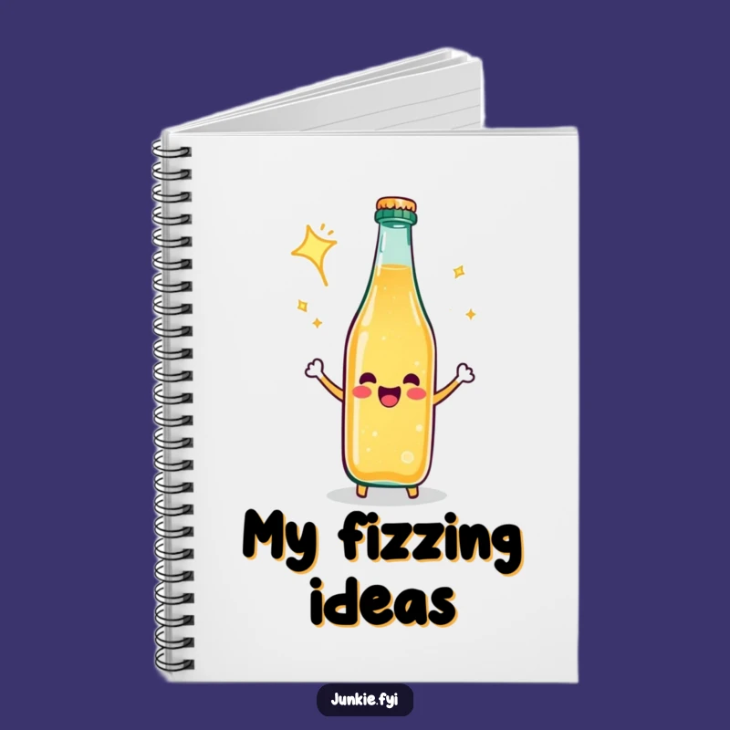 Funny Soda Bottle Fizz Notebook - Capture Fizzy Ideas