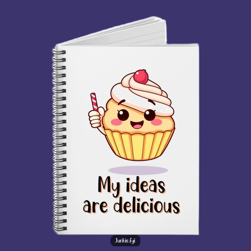 Funny Cupcake Thumbs Up Notebook - Jot Down Positivity & Ideas Gift