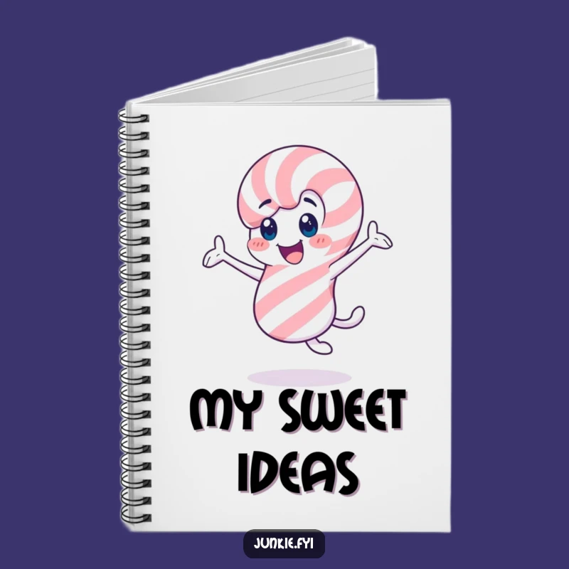 Funny Candy Cane Twirling Notebook: Cheerful Holiday Journal Gift