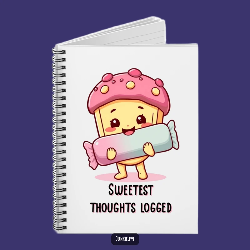 Funny Notebook: Happy Foodie Holds Giant Candy Bar, Jot Down Sweet Ideas!