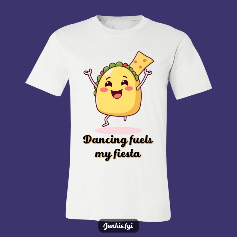 Funny Taco Dance T-Shirt: Happy Foodie Character with Chip, Amazing Humorous Gift!