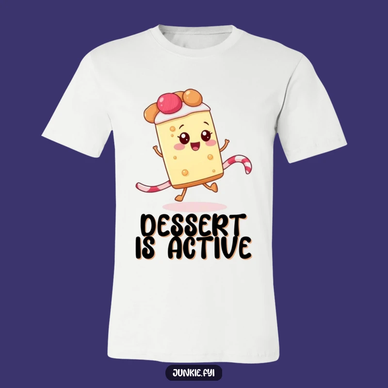 Funny Pie Skipping Licorice Rope T-Shirt - Whimsical Dessert Tee for Happy Souls