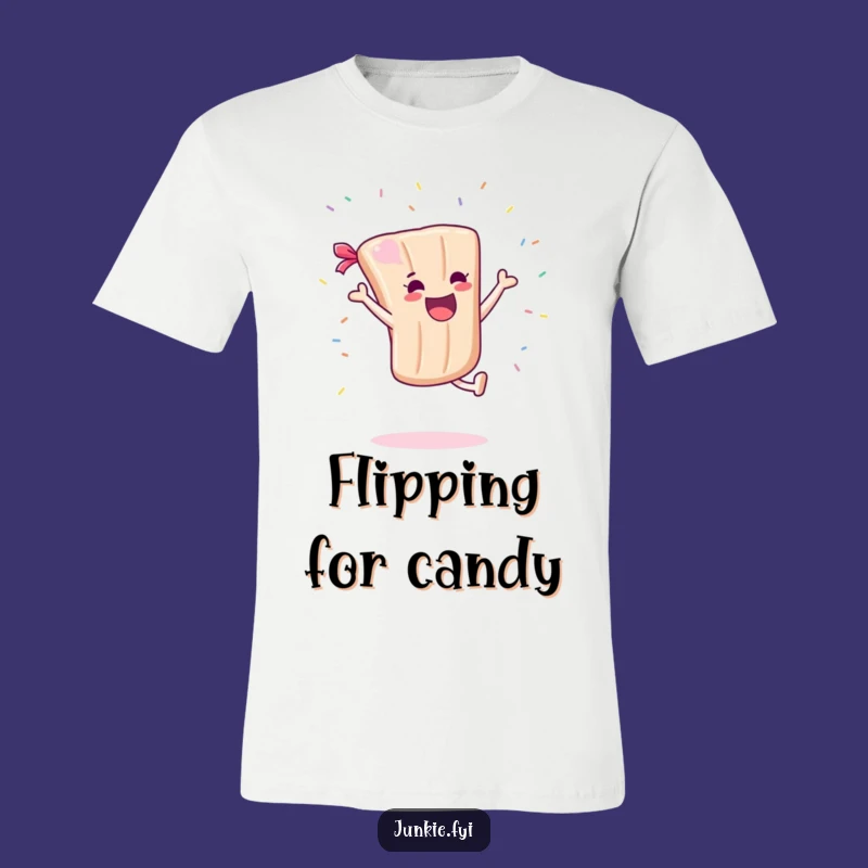 Funny Candy Cartwheel Tee: Wear Your Sweet Energy with This Hilarious Shirt