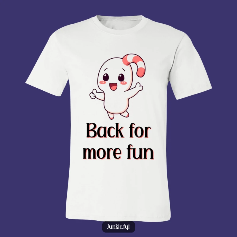 Funny Candy Cane Boomerang T-Shirt: Wear a Playful Holiday Spirit