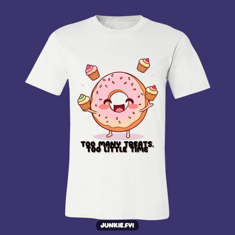 Funny Donut Juggling Cupcakes T-Shirt: The Ultimate Hilarious Top for Dessert Fanatics